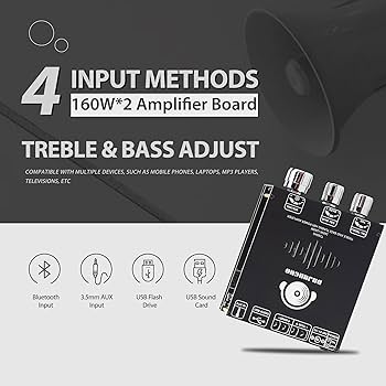 Amazon.com: 160W+160W Amplifier Board with Treble and Bass
